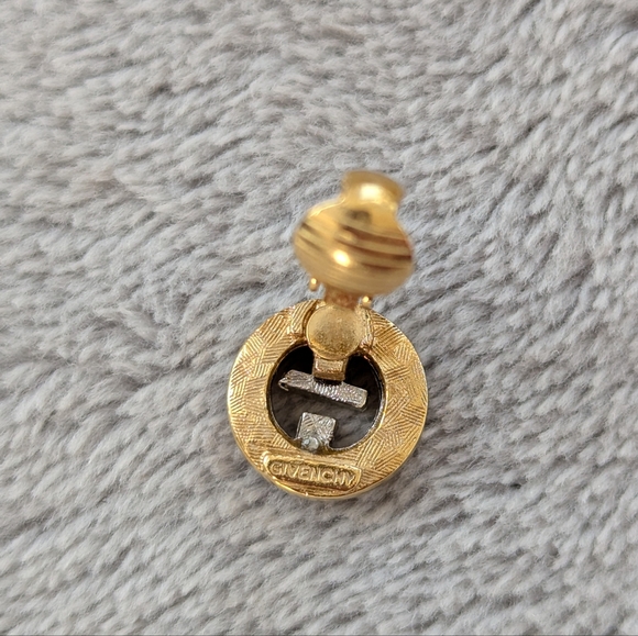 Vintage Givenchy two tone clip on earrings - Picture 7 of 12